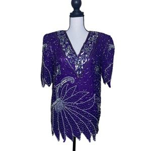 Tan Chho vintage sequins top